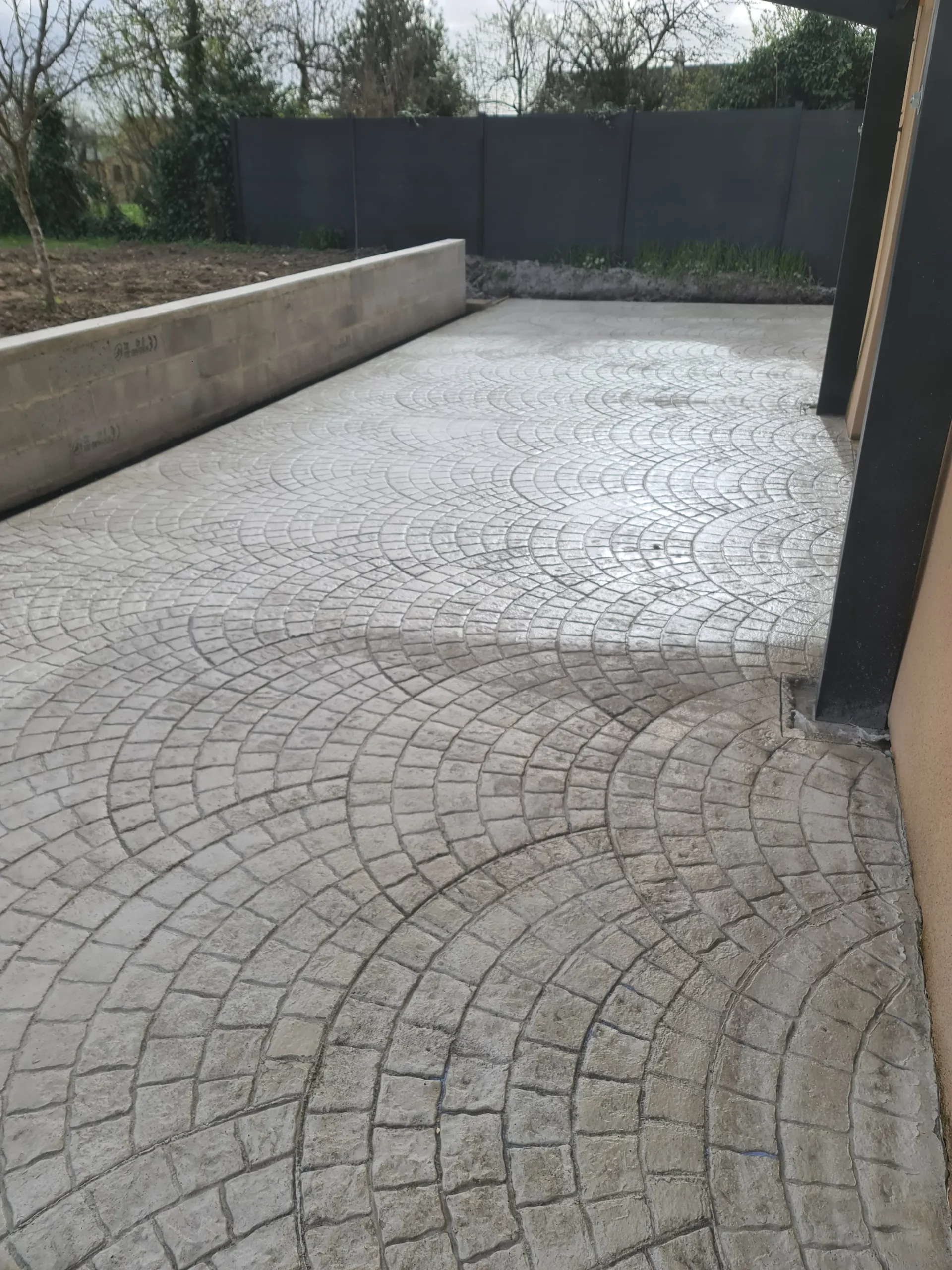 Chantier dallage imprimé
